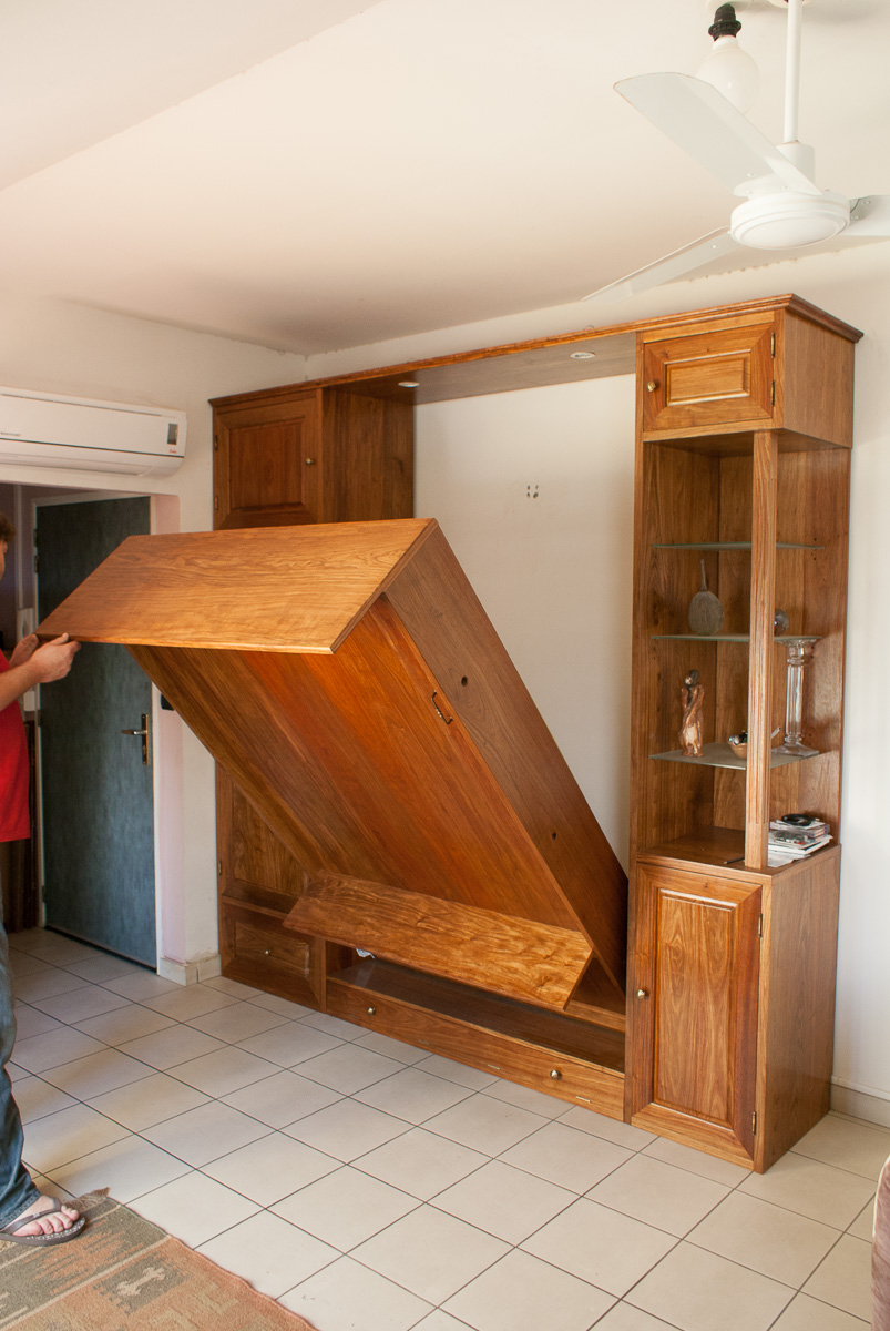 Lit cage en umbila massif