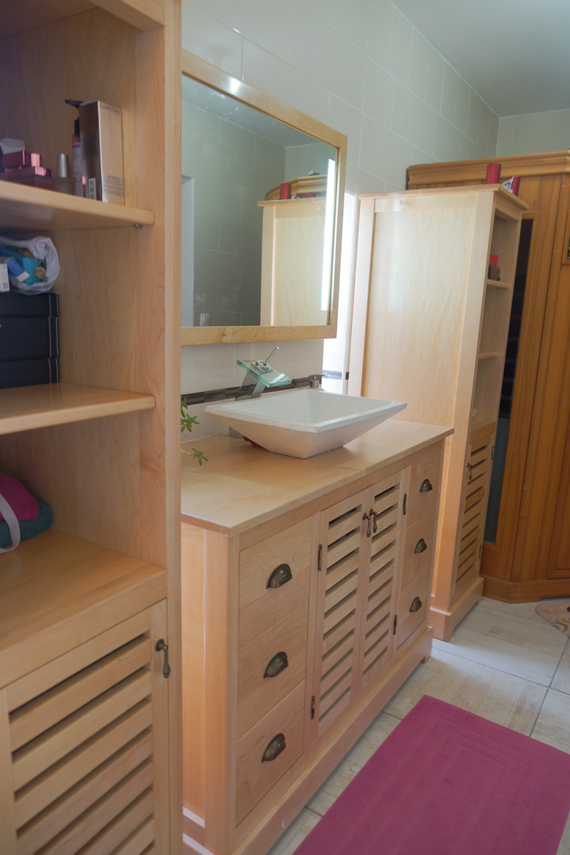 Salle de bain en érable