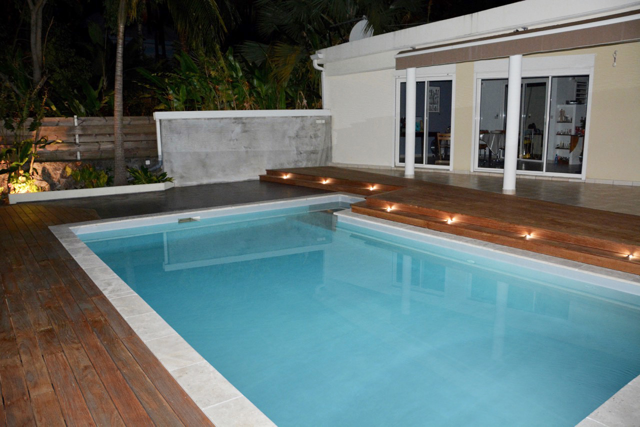Terrasse piscine en ipé