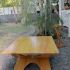 Table basse et sellette en iroko