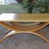 Table basse et sellette en iroko